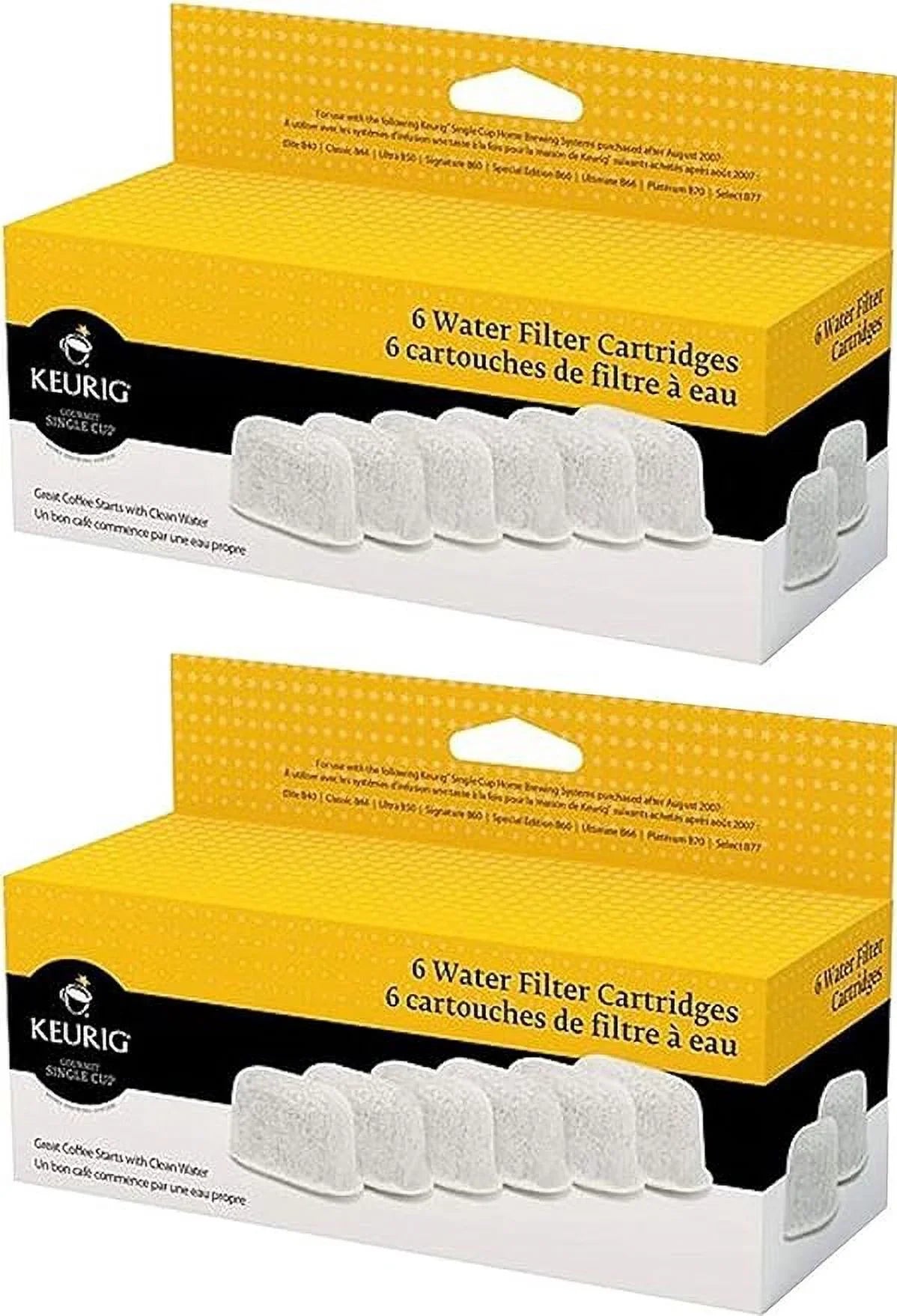 Keurig Six Fluid Filter Cartridges (12 filters)