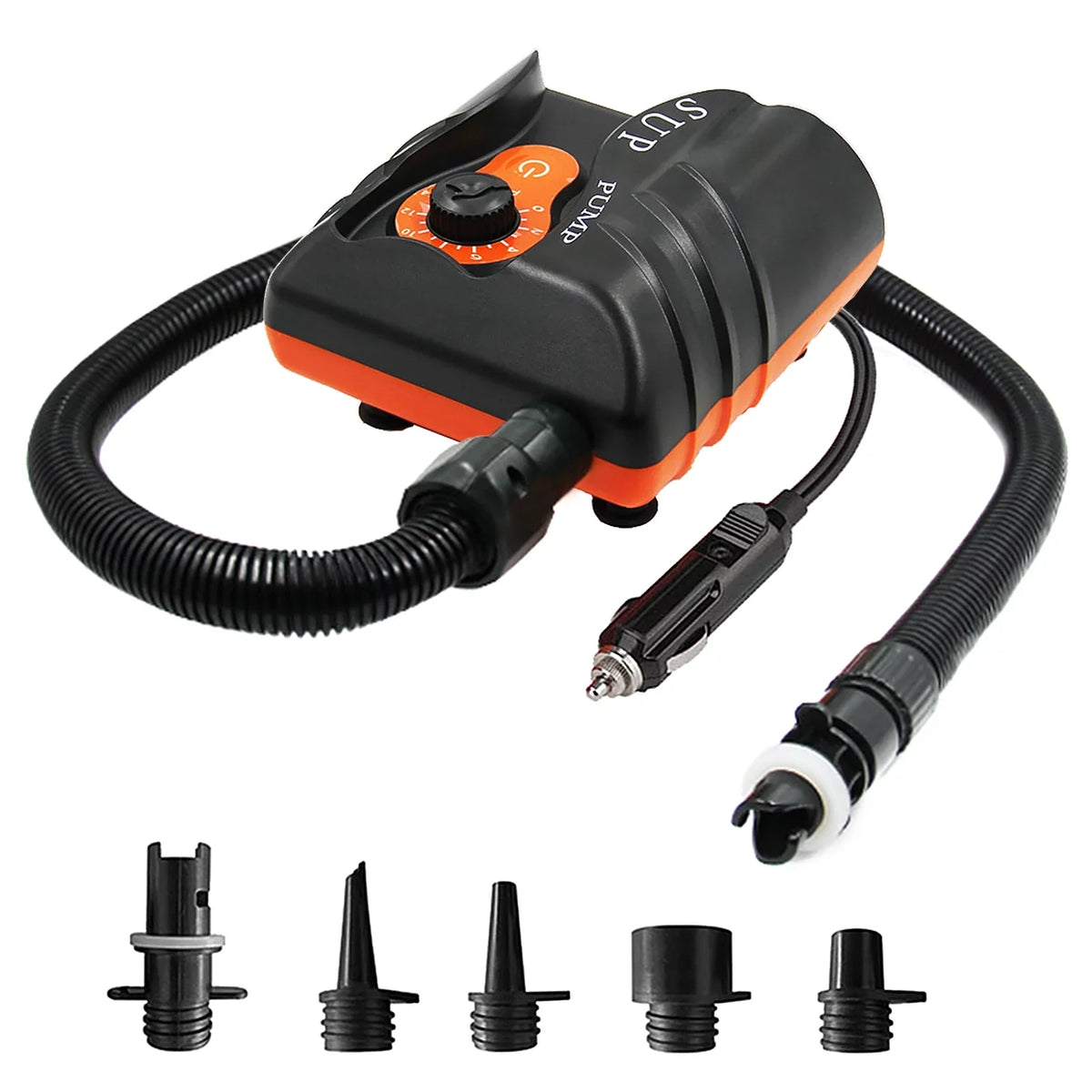 Reliable 16 PSI Electric Air Pump with 6 Nozzles for Inflatables and Boats at ammoon