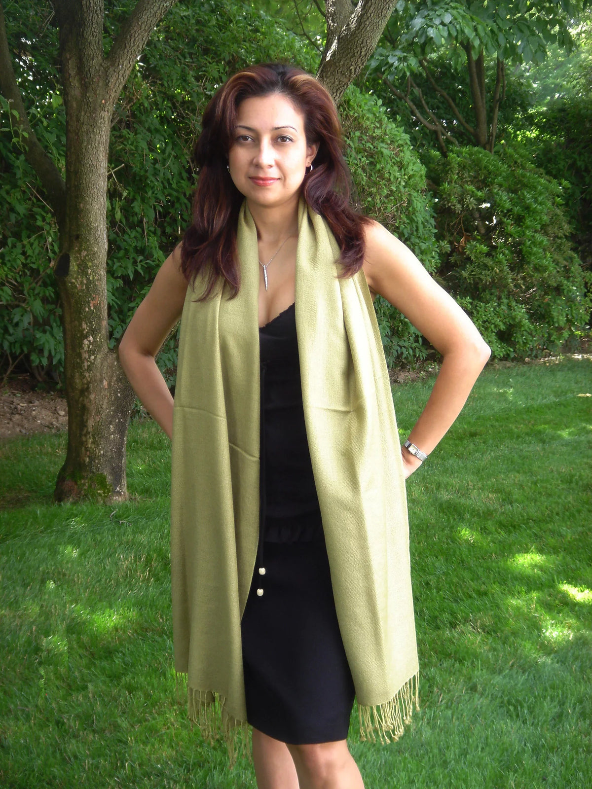 Shawl/Shawls/Scarf/Scarves/Wrap/Stole/Muffler/Cape/Ruana/Blanket/Throw/Pashmina Shawl/Cashmere Scarf/Wool/Silk (Olive Green Regular Shawl)