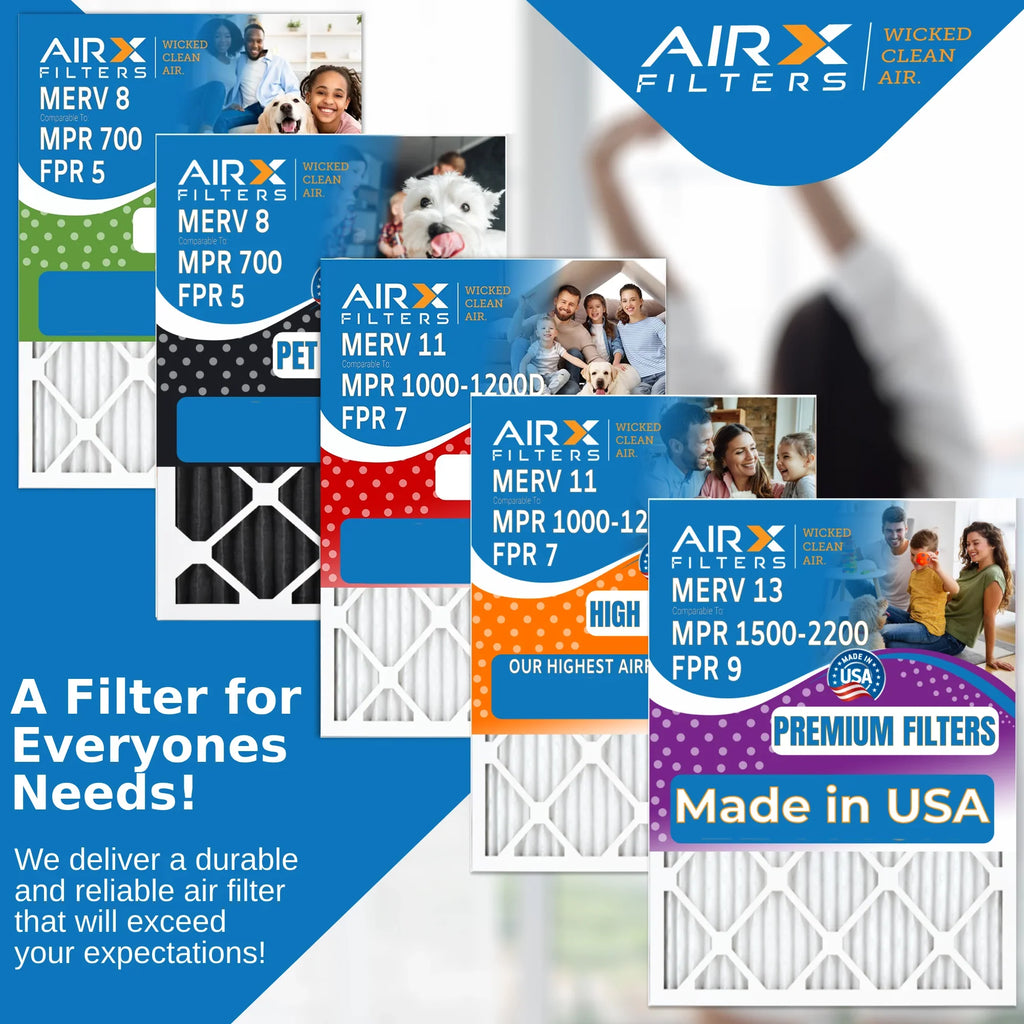 20x25x5 Air Filter MERV 11 Comparable to MPR 1000, MPR 1200 & FPR 7 Compatible with Air Bear 255649-102 Premium USA Made 20x25x5 Furnace Filter 2 Pack by AIRX FILTERS WICKED CLEAN AIR.