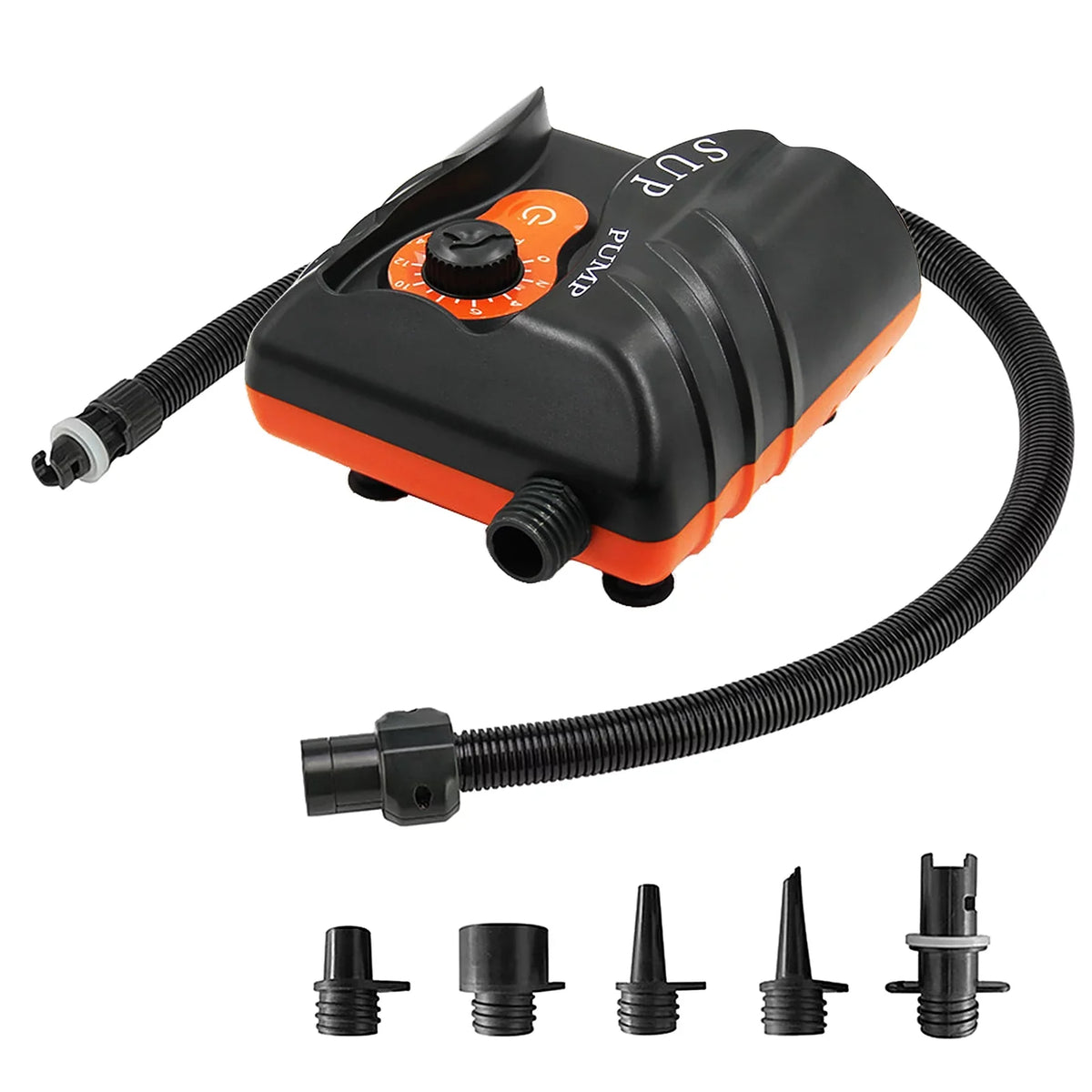 Reliable 16 PSI Electric Air Pump with 6 Nozzles for Inflatables and Boats at ammoon