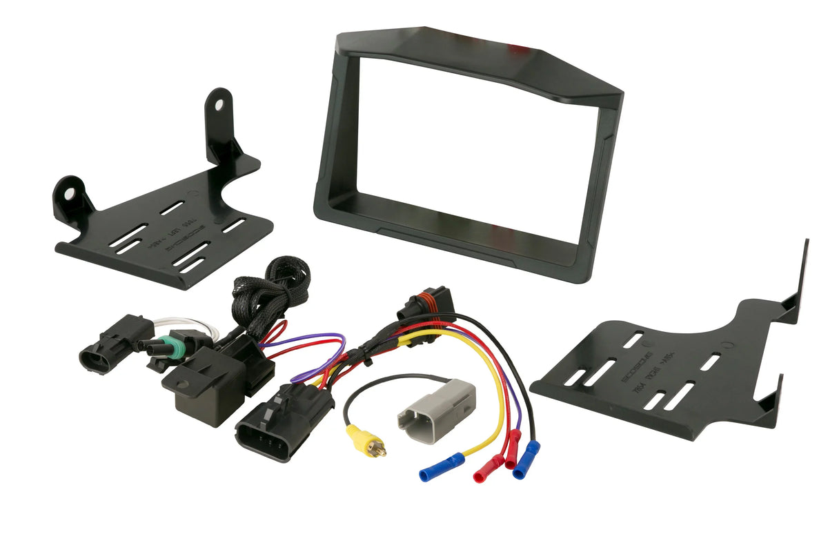 Powersport Audio: Pyle 2-DIN Display Navigation Wi-Fi Bluetooth CD Stereo Receiver, Scosche Dash Install Kit (Fits 2015-Up Polaris Slingshot), Enrock Marine Flexible AM/FM Antenna